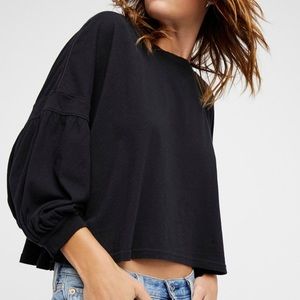 Free People Sugar Rush Batwing top black XS